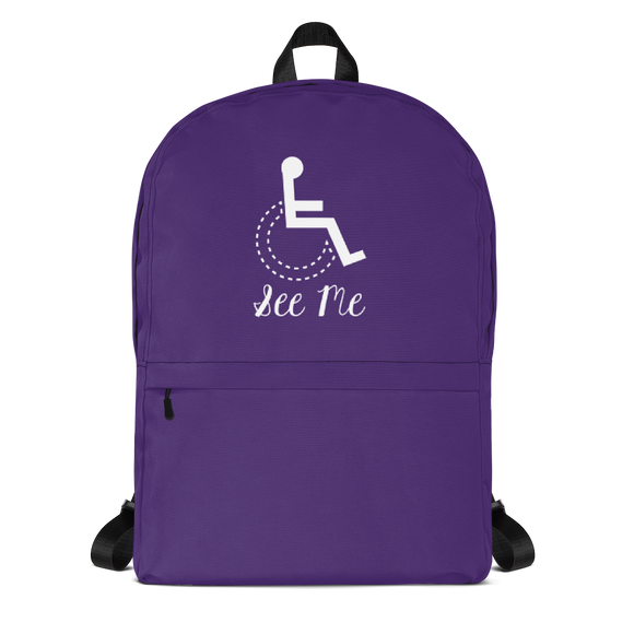 school backpack see me not my disability wheelchair inclusion inclusivity acceptance special needs awareness diversity