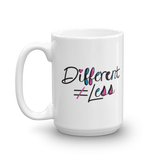 Different Does Not Equal Less (As Seen on Netflix's Raising Dion) Mug with Digital Glitter