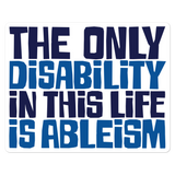 The Only Disability in this Life is Ableism (Sticker)