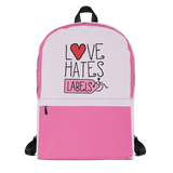 school backpack Love Hates Labels disability special needs awareness diversity wheelchair inclusion inclusivity acceptance