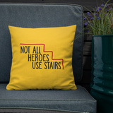 pillow Not All Heroes Use Stairs hero role model super star ableism disability rights inclusion wheelchair disability inclusive disabilities
