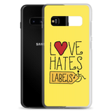 Love Hates Labels (Yellow Samsung Case)