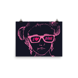 I Love Pink (Esperanza - Raising Dion) Pink on Navy Poster