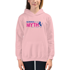 kid's hoodie normal is a myth unicorn peer pressure popularity disability special needs awareness inclusivity acceptance activism