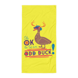 It's OK to be an Odd Duck! Beach Towel (Men's Colors)