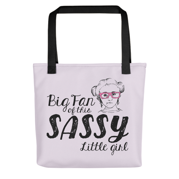 tote bag Big Fan of this Sassy Little Girl Sammi Haney Esperanza Netflix Raising Dion little girl wheelchair pink glasses sass sassy disability osteogenesis imperfecta OI