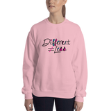Different Does Not Equal Less (As Seen on Netflix's Raising Dion) Sweatshirt Light Colors