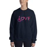 sweatshirt showing love for the special needs community heart disability wheelchair diversity awareness acceptance disabilities inclusivity inclusion