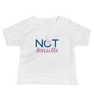 baby Shirt not invisible disabled disability special needs visible awareness diversity wheelchair inclusion inclusivity impaired acceptance