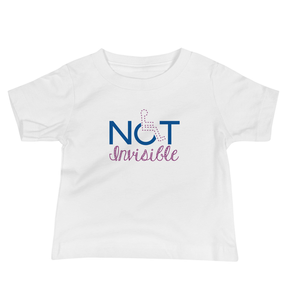 baby Shirt not invisible disabled disability special needs visible awareness diversity wheelchair inclusion inclusivity impaired acceptance