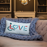 LOVE (for the Special Needs Community) Pillow 20x12 or 18x18