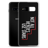 Not All Heroes Use Stairs (Black Samsung Case)