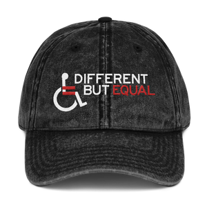 hat cap shirt different but equal disability logo equal rights discrimination prejudice ableism special needs awareness diversity wheelchair inclusion acceptance