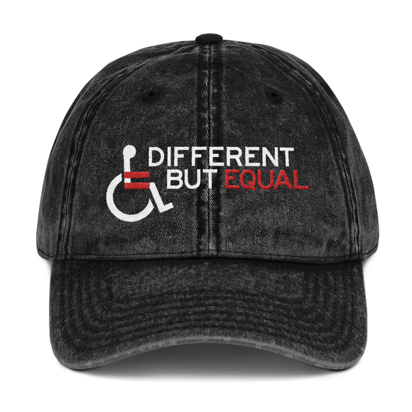 hat cap shirt different but equal disability logo equal rights discrimination prejudice ableism special needs awareness diversity wheelchair inclusion acceptance
