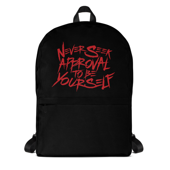 backpack school never seek approval for being yourself peer pressure bullying acceptance popularity inclusivity teenagers self-image insecurity positive self-esteem different
