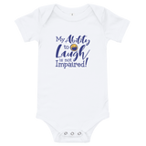 baby onesie babysuit bodysuit my ability to laugh is not impaired fun happy happiness quality of life impairment disability disabled wheelchair positive
