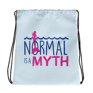 drawstring bag normal is a myth mermaid peer pressure popularity disability special needs awareness inclusivity acceptance