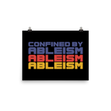 Confined by Ableism (Halftone Poster)