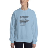 Bill Doesn't Give Parenting or Medical Advice (Special Needs Parent Sweatshirt)