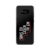 Not All Heroes Use Stairs (Black Samsung Case)