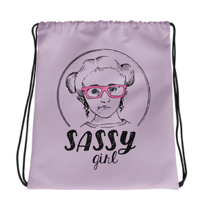 drawstring bag Fan Sammi Haney Esperanza Netflix Raising Dion super sassy wheelchair pink glasses sass sassy disability osteogenesis imperfecta OI