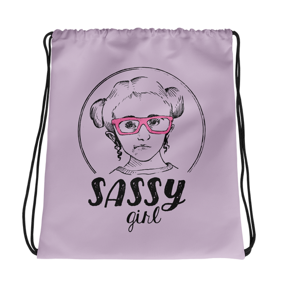 drawstring bag Fan Sammi Haney Esperanza Netflix Raising Dion super sassy wheelchair pink glasses sass sassy disability osteogenesis imperfecta OI
