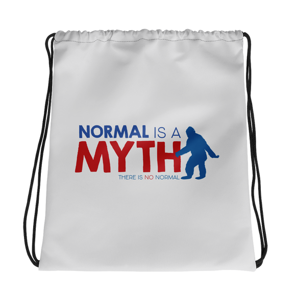drawstring bag normal is a myth big foot yeti sasquatch peer pressure popularity disability special needs awareness inclusivity acceptance activism
