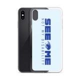 See Me Not My Disability (Halftone) Blue iPhone Case