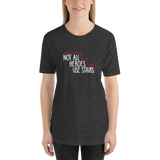 Not All Heroes Use Stairs (Dark Unisex Shirt)