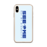 See Me Not My Disability (Halftone) Blue iPhone Case