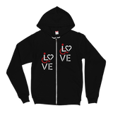 Zip-Up Hoodie Sweater showing love for the special needs community heart disability wheelchair diversity awareness acceptance disabilities inclusivity inclusion