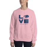 Love Sees No Limits (Halftone Stacked Design, Sweatshirt)