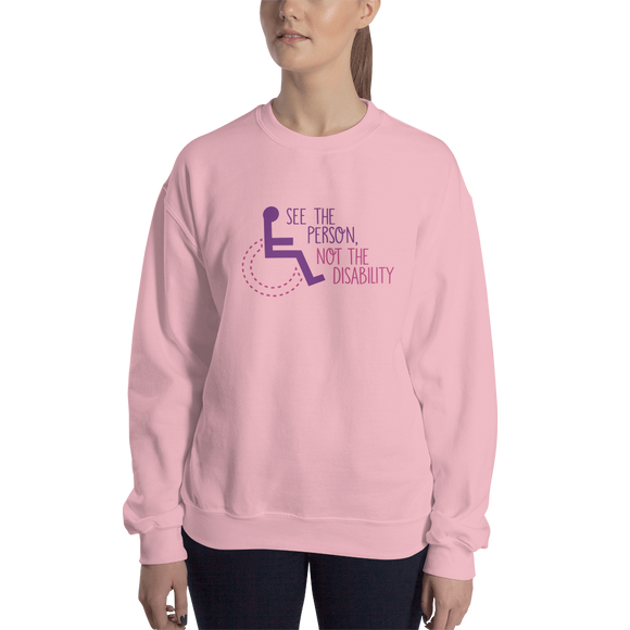 sweatshirt see the person not the disability wheelchair inclusion inclusivity acceptance special needs awareness diversity