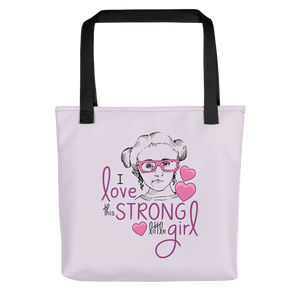 Tote Bag I love this strong little girl Sammi Haney Fan Esperanza Netflix Raising Dion strong little wheelchair pink glasses disability osteogenesis imperfecta