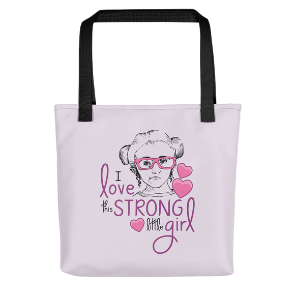 Tote Bag I love this strong little girl Sammi Haney Fan Esperanza Netflix Raising Dion strong little wheelchair pink glasses disability osteogenesis imperfecta