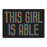 This Girl is Able (with Black Box) Sticker