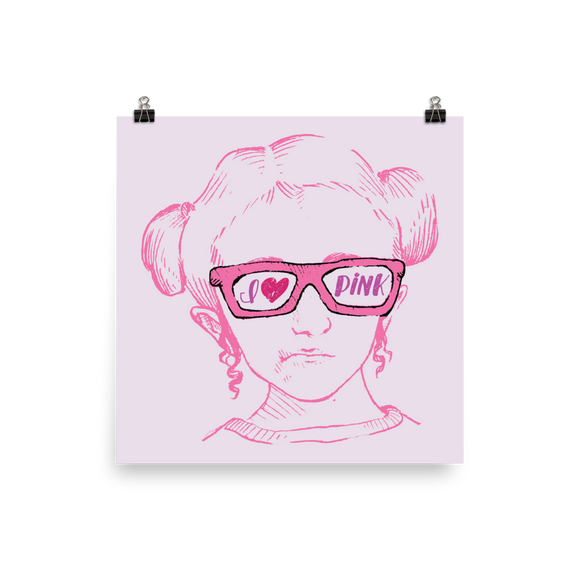 poster I love Pink pink glasses love luv heart Raising Dion Esperanza fan Netflix Sammi Haney