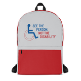 backpack school see the person not the disability wheelchair inclusion inclusivity acceptance special needs awareness diversity