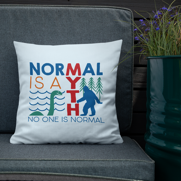 pillow normal is a myth big foot loch ness lochness yeti sasquatch disability special needs awareness inclusivity acceptance activism