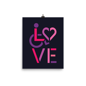 poster showing love for the special needs community heart disability wheelchair diversity awareness acceptance disabilities inclusivity inclusion