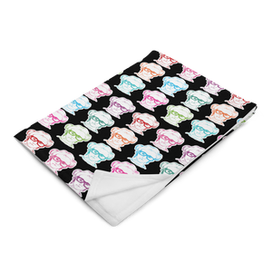 throw blanket print all over Different Colored Faces of Sammi Haney Esperanza Netflix Raising Dion fan sassy wheelchair pink glasses disability osteogenesis imperfecta OI