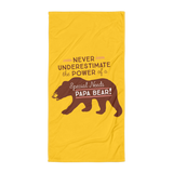 Never Underestimate the power of a Special Needs Papa Bear! Beach Towel