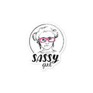 sticker Sassy Girl Sammi Haney Esperanza Netflix Raising Dion fan super sassy wheelchair pink glasses sass sassy disability osteogenesis imperfecta OI
