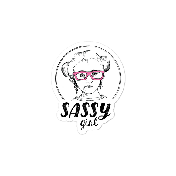 sticker Sassy Girl Sammi Haney Esperanza Netflix Raising Dion fan super sassy wheelchair pink glasses sass sassy disability osteogenesis imperfecta OI