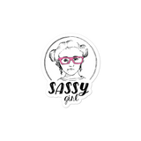 sticker Sassy Girl Sammi Haney Esperanza Netflix Raising Dion fan super sassy wheelchair pink glasses sass sassy disability osteogenesis imperfecta OI