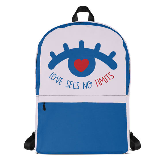 backpack school love sees no limits luv heart eye disability special needs expectations future