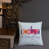 pillow 100% Human Being disabled handicapped disability special needs awareness inclusivity acceptance activism