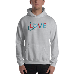 hoodie showing love for the special needs community heart disability wheelchair diversity awareness acceptance disabilities inclusivity inclusion