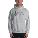 hoodie showing love for the special needs community heart disability wheelchair diversity awareness acceptance disabilities inclusivity inclusion