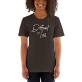 Different Does Not Equal Less (Original Clean Design) Adult Dark Color Shirts